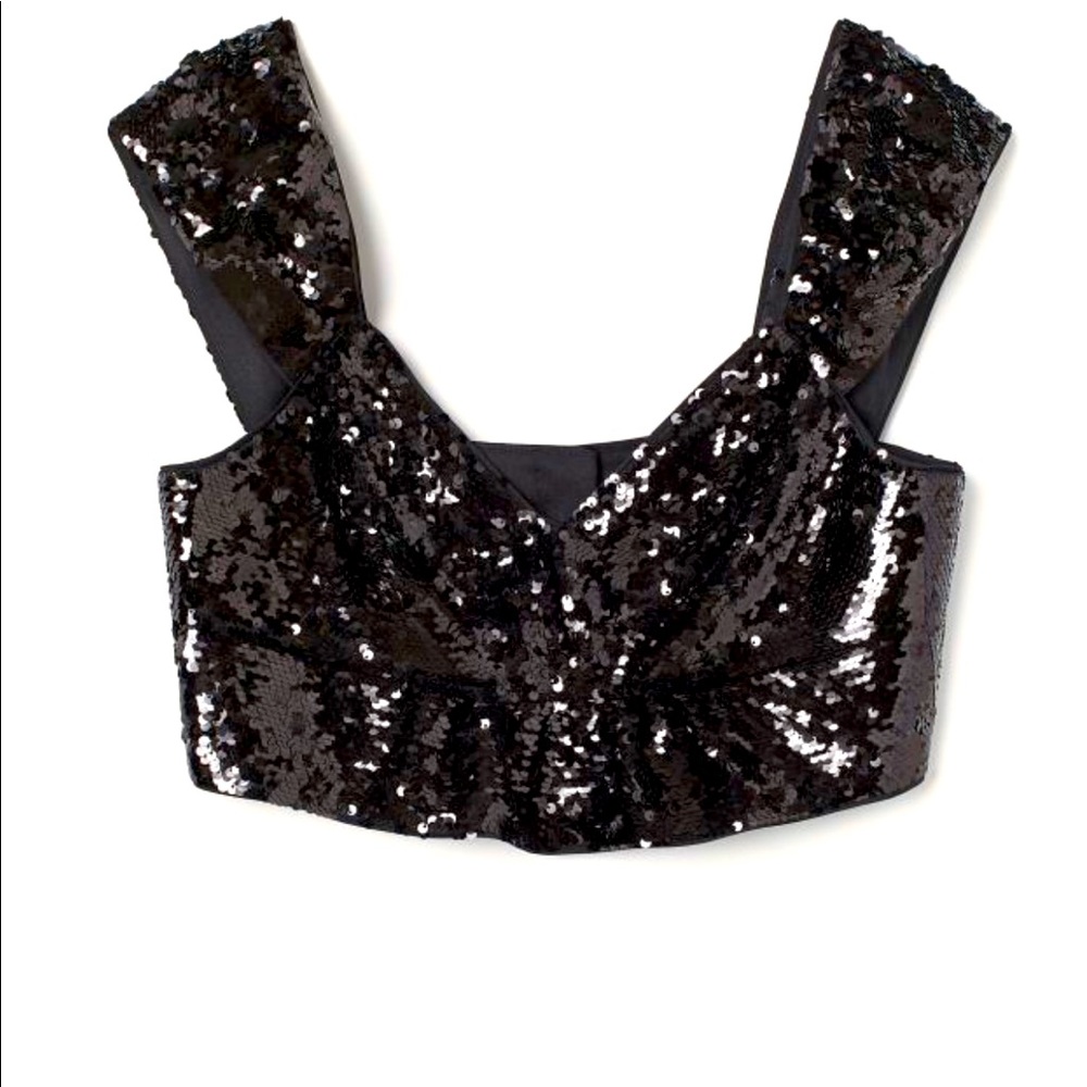 Simone Rocha H & M sequined crop top